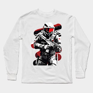 Futuristic Soldier Long Sleeve T-Shirt